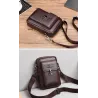 Lille vintage skuldertaske - læder