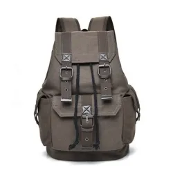 Stor kapacitet canvas rygsæk - unisex