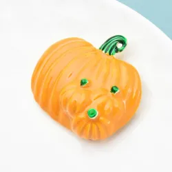 Halloween græskar - emalje broche