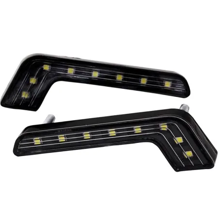 Bil L-type DRL lygter - super lyse - tænd/sluk funktion - vandtæt - LED - 2 stk
