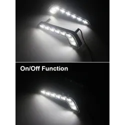 Bil L-type DRL lygter - super lyse - tænd/sluk funktion - vandtæt - LED - 2 stk