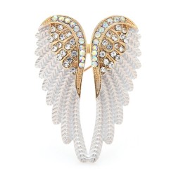 Krystal englevinger broche