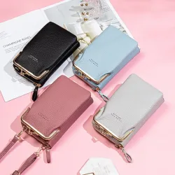 Lille crossbody taske - pung / telefonholder - med lynlås