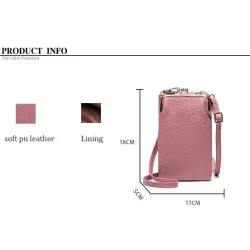 Lille crossbody taske - pung / telefonholder - med lynlås