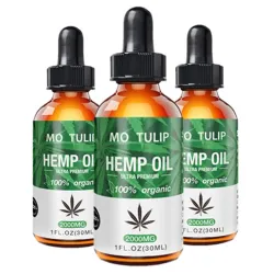 2000 mg MO TULIP - økologisk urtefrøolie - smertelindring - stress - angst - massageolie