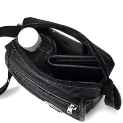 Trendy skuldertaske - med klap / lynlåse / lommer