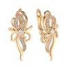 Elegante rosa guld øreringe - krystal blomst