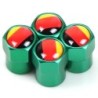 Car wheel valves - metal caps - German flag - 4 piecesValve caps