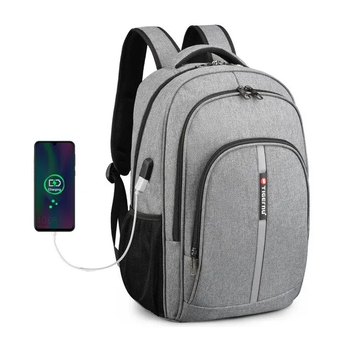 Vandtæt rygsæk - 15,6 tommer laptoptaske - tyverisikring - USB-port - stor kapacitet