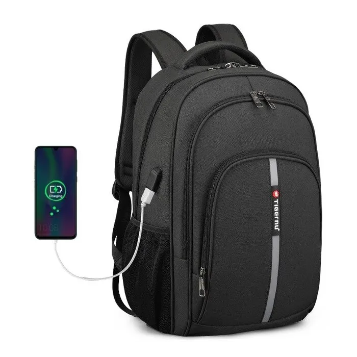 Vandtæt rygsæk - 15,6 tommer laptoptaske - tyverisikring - USB-port - stor kapacitet