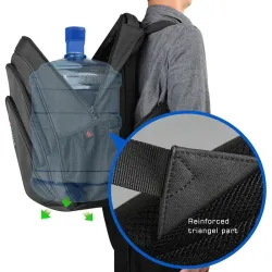 Vandtæt rygsæk - 15,6 tommer laptoptaske - tyverisikring - USB-port - stor kapacitet