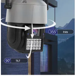 Sikkerhedsovervågningskamera - menneskelig detektion - autosporing - HD nattesyn - vandtæt - 1080P - 2MP - PTZ - WiFi