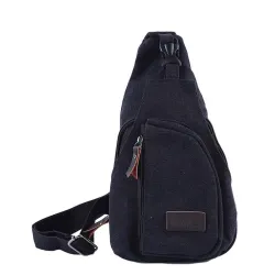 Herre kanvas rygsæk - skulder / crossbody taske