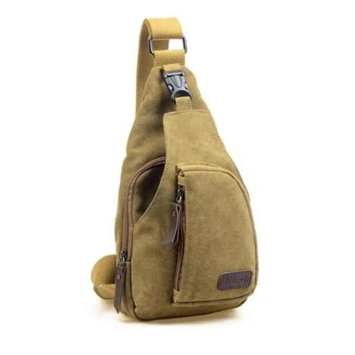 Herre kanvas rygsæk - skulder / crossbody taske