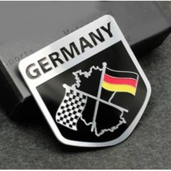 Bil klistermærke - metal emblem - tysk flag