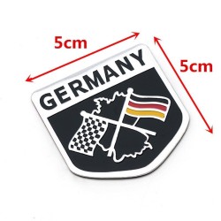 Bil klistermærke - metal emblem - tysk flag