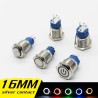 Metal push button switch - self-reset - LED - 16mmSwitches