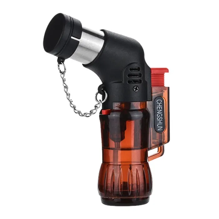 Mini butan lighter - jet flamme - vindtæt - med hætte