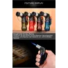 Mini butan lighter - jet flamme - vindtæt - med hætte