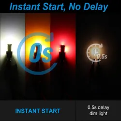 NAO - T10 - W5W - LED - 5W / 6W - bilpære - 2 stk.