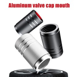 Motorcycle / bicycle tire air valves - aluminum caps - middle finger / skull - 4 piecesValve caps