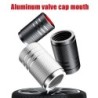 Motorcycle / bicycle tire air valves - aluminum caps - middle finger / skull - 4 piecesValve caps