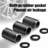 Motorcycle / bicycle tire air valves - aluminum caps - middle finger / skull - 4 piecesValve caps
