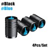 Motorcycle / bicycle tire air valves - aluminum caps - middle finger / skull - 4 piecesValve caps