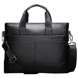 Elegant skulder business taske - læder