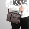 Lille vintage skuldertaske - læder