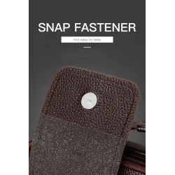 Lille vintage skuldertaske - læder