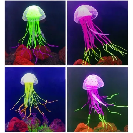 Luminous silicone jellyfish - aquarium decorationDecorations