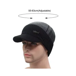 Men's winter wool hat with visorHats & Caps