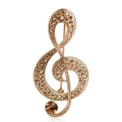 Stor krystal node - vintage broche