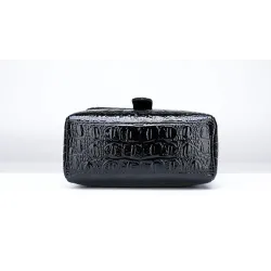 Vintage skuldertaske - krokodilleskindsmønster