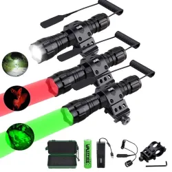 Q5 T6 - 5000lm - LED lommelygte - 18650 batteri - USB oplader - hvidt lys