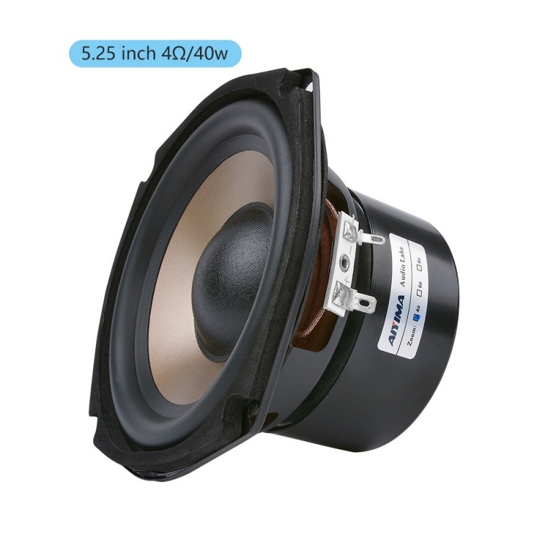 100W - 4 Ohm - 8 Ohm - 5,25" subwoofer - bilhøjttaler - Hifi bas