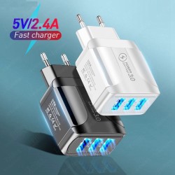 3 USB port oplader - 3.0 hurtig opladning