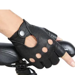 Fingerløse læderhandsker - punk-stil - unisex