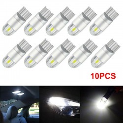 T10 - 3030 - 2SMD - 12V - LED - bilpære - hvid - 10 stk.