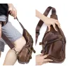 Multifunktions rygsæk - læder crossbody taske