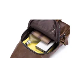 Multifunktions rygsæk - læder crossbody taske
