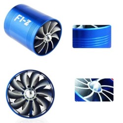 Double supercharger - car turbo air intake turbine - with single propellerPerformance