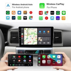 Bilradio - 2 Din - 9 tommer - Android 10 - 1GB - 16GB - Bluetooth - GPS - carplay - til Volkswagen Golf 5 6 Passat