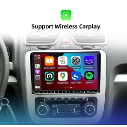 Bilradio - 2 Din - 9 tommer - Android 10 - 1GB - 16GB - Bluetooth - GPS - carplay - til Volkswagen Golf 5 6 Passat