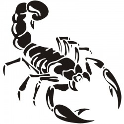 3D skorpion - bilklistermærke