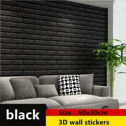 3D wallsticker - selvklæbende skum - tapet - vandtæt - murstensdesign - 60 * 30 cm