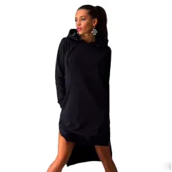 Women's hooded dress - long pulloverHoodies & Jumpers