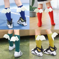 Long cotton socks - with angel wingsClothing