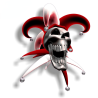 Silver skull joker - vinyl car stickerStickers